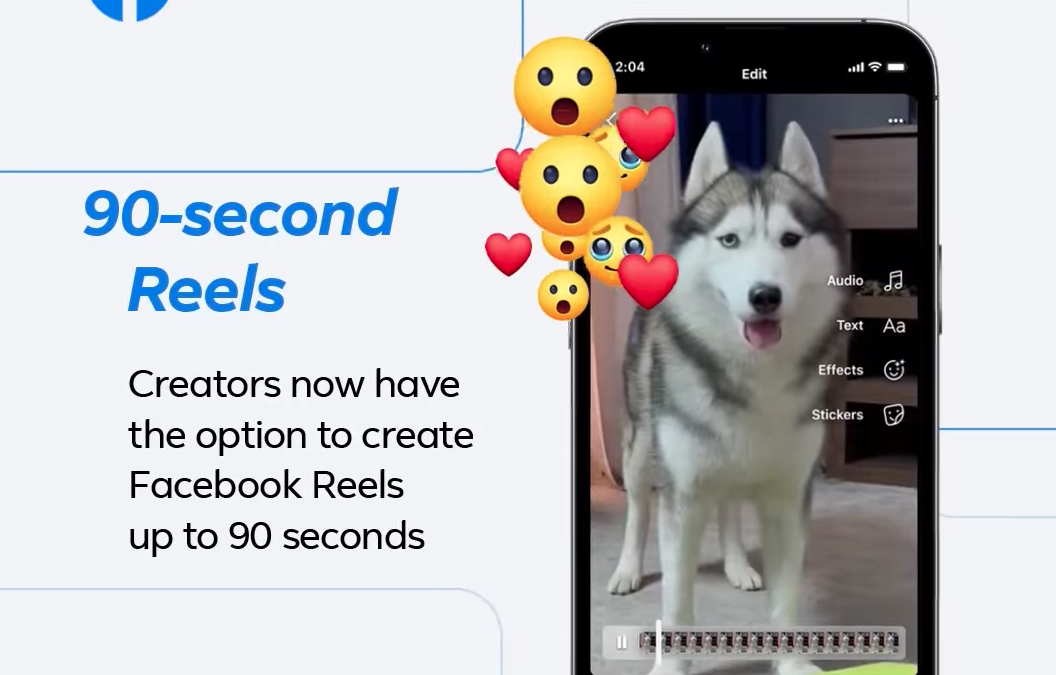 Meta launches 90 second Reels on Facebook, adds new features