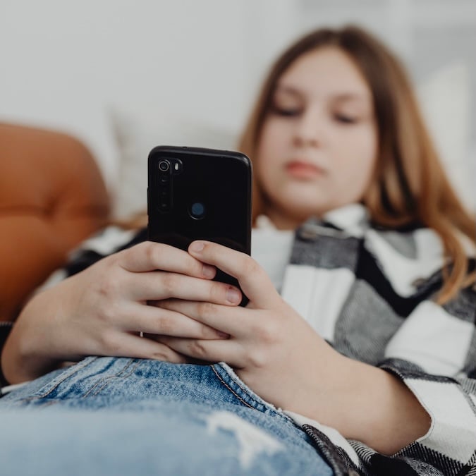 Teen viewing phone